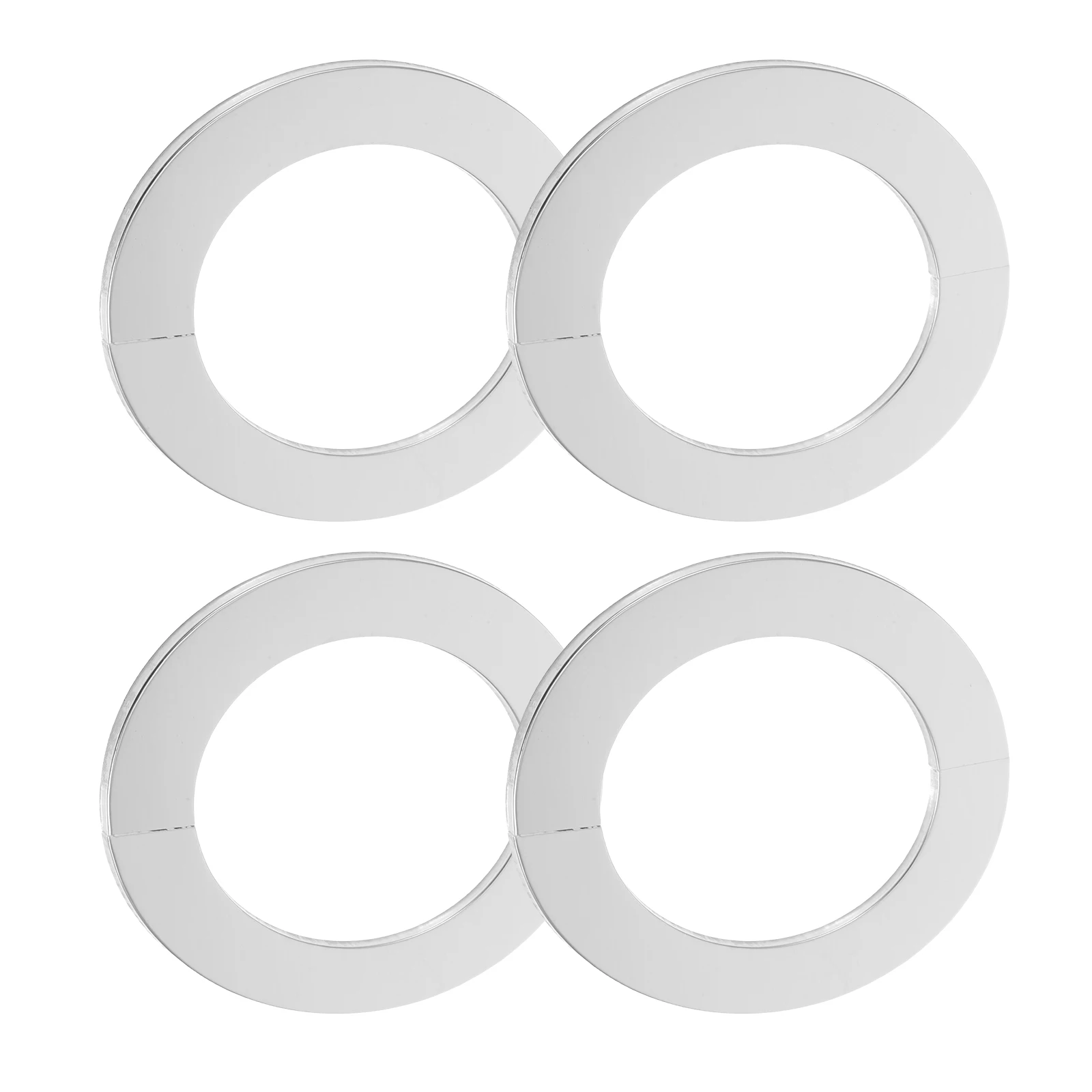 

4pcs Wall Pipe Hole Flange Cover 100mm Stainless Steel Heating Water Pipes Kitchen Bathroom Plumbing Concealer Shower Under