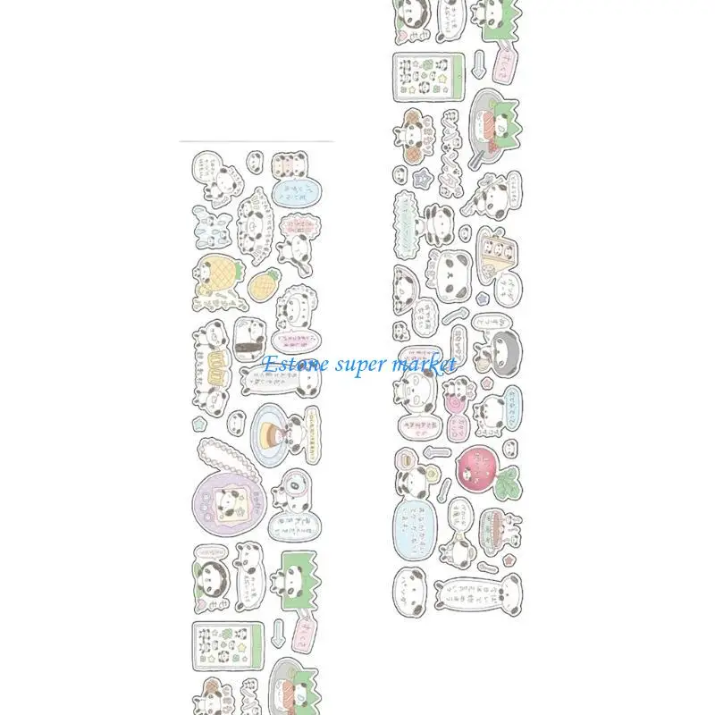 090B Rotolo nastro carta con adesivo per cancelleria per scrapbooking e motivo panda