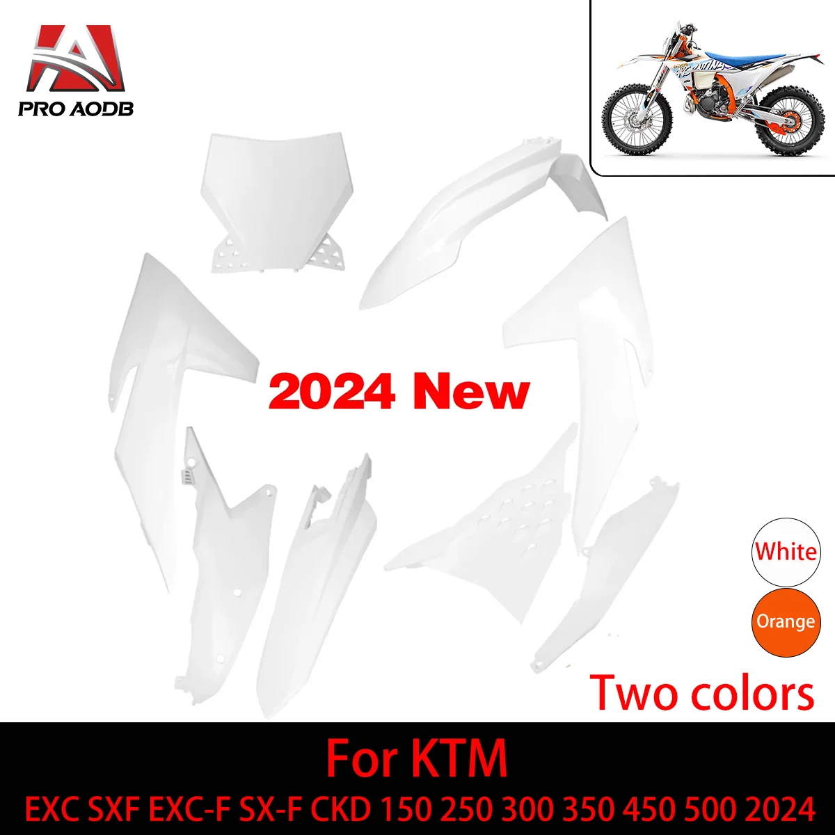 

2024 Motorcycle Plastic Full Fairing Body Cover For KTM EXC CKD XCF EXC-F SX-F SXF 150 250 300 350 450 500 2024 Moto Accessories