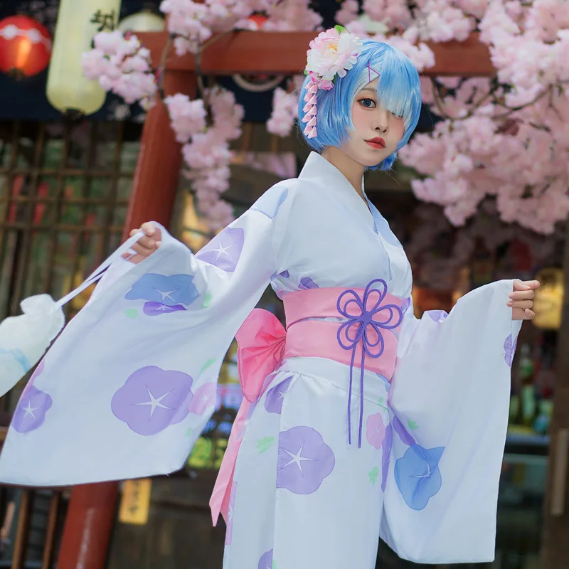 

Rem cosplay clothing women's spot from scratch Ram kimono bathrobe Rem cosplay