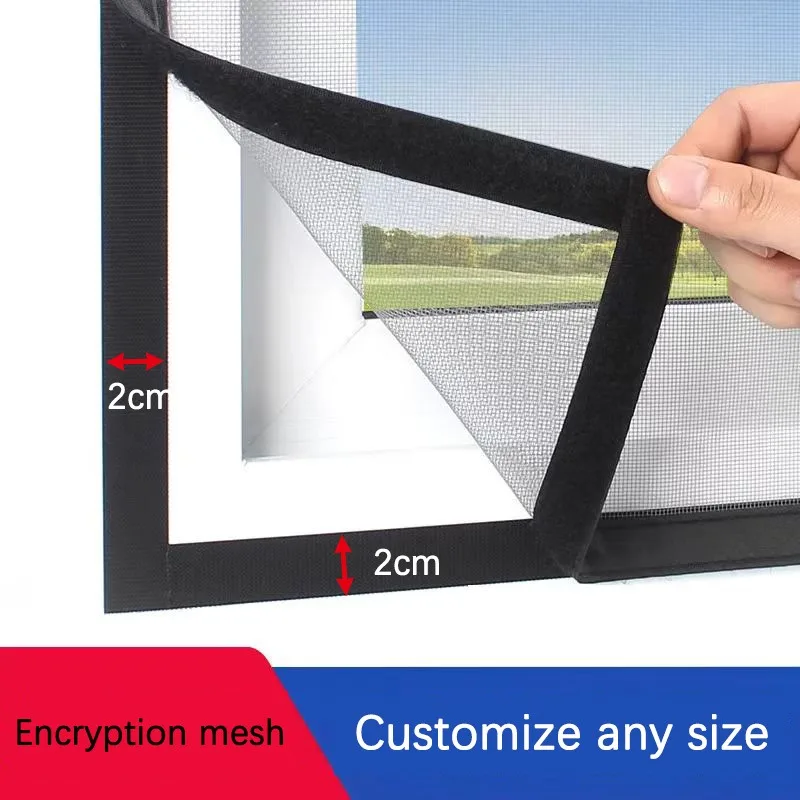Professional Custom Self Installed Mosquito and Insect Proof Window Screen, Dust-Proof for Home Use, No Need To Drill Holes