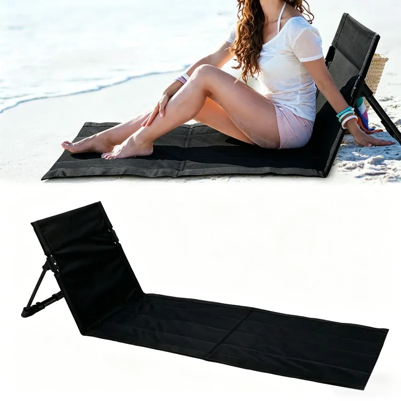 Outdoor Foldable  Foldable Camping Floor Chair, Backrest Lazy Chair for Garden, Park & Picnic