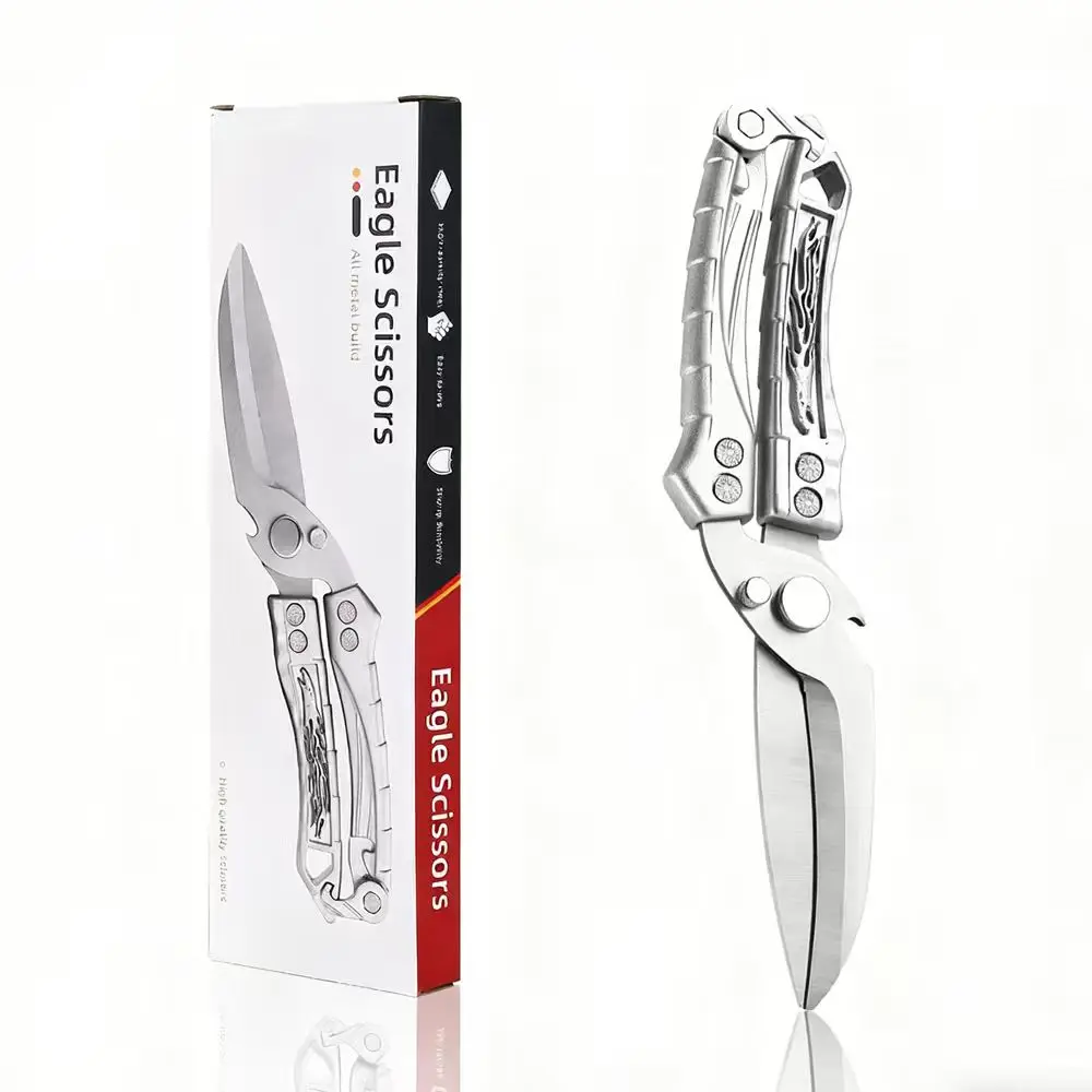 Multi Functional Stainless Steel Food Barbecue Kitchen Scissors Household Specific Strong Shears for Cutting Chicken Bones