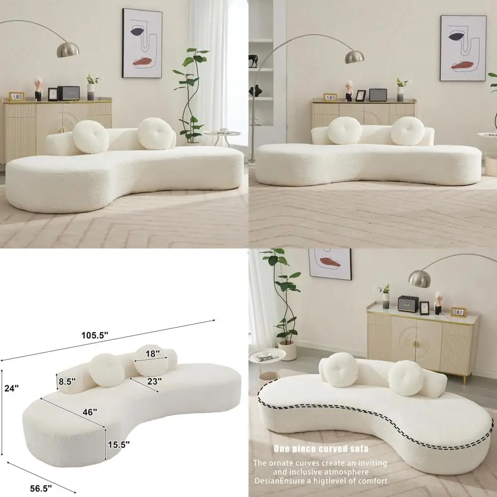 أريكة مقسمة على شكل سحابة من إسفنج الذاكرة، أريكة صالة حديثة كبيرة الحجم بأربعة مقاعد لغرفة المعيشة والشقق