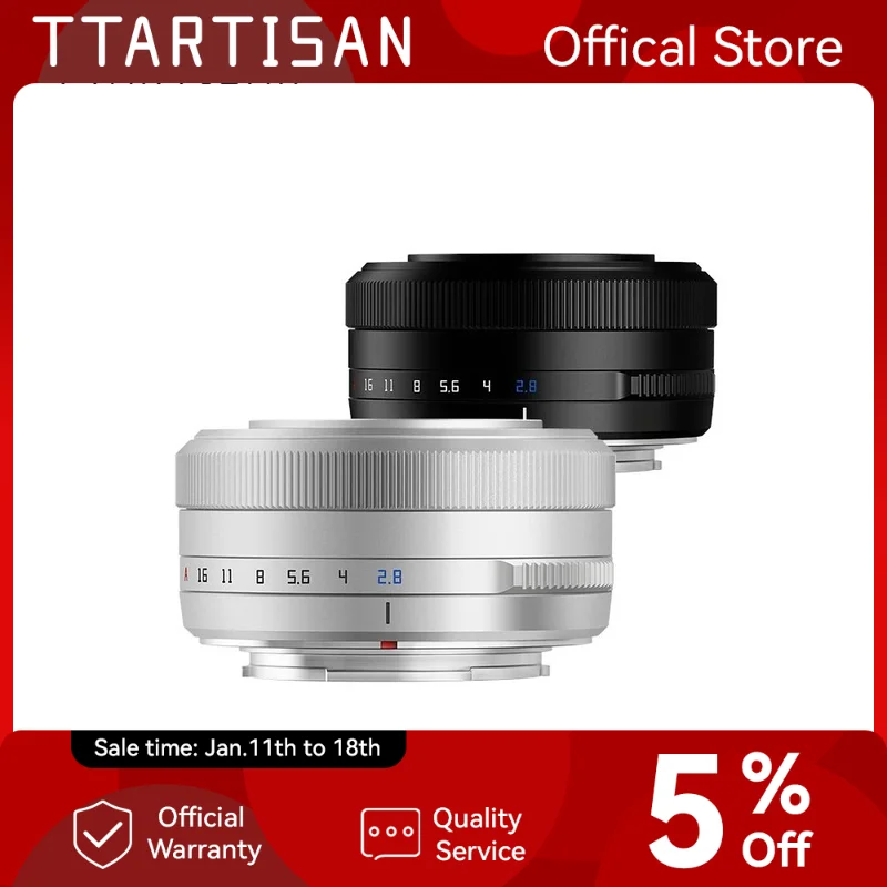 TTArtisan-lente de cámara F2.8 con enfoque automático, lente de cámara Fujifilm XF, Sony E, Nikon Z, montaje para XA7, XT30, XS10, Xpro, xe4, XH2S, a6000, a6700, Z30, ZFC, 27mm