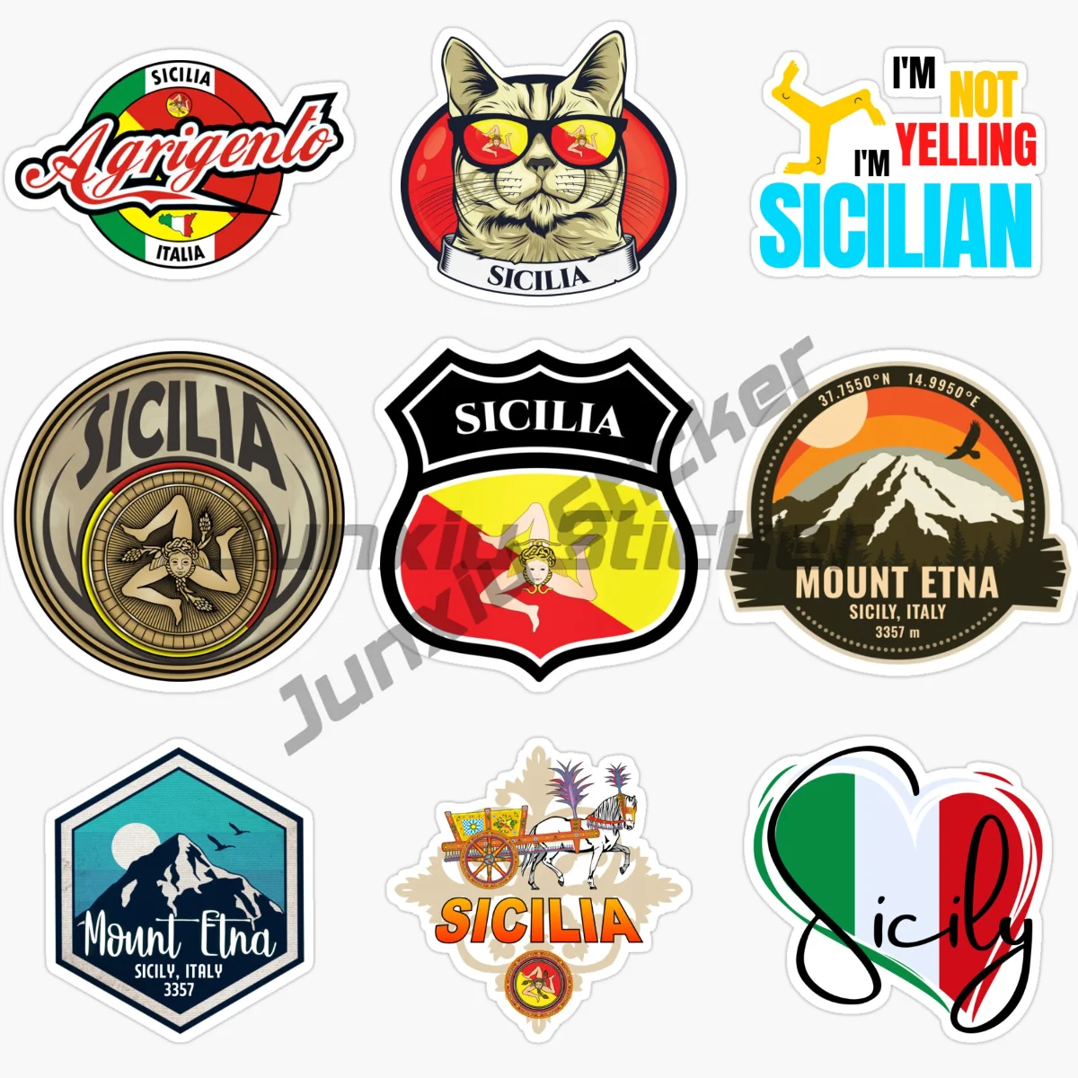 

SICILIA Italy Car Sticker Bumper Water Proof Bumper Camper Yacht Occlusion Scratch Exterior Decor Vinyl PVC Self-adhesive