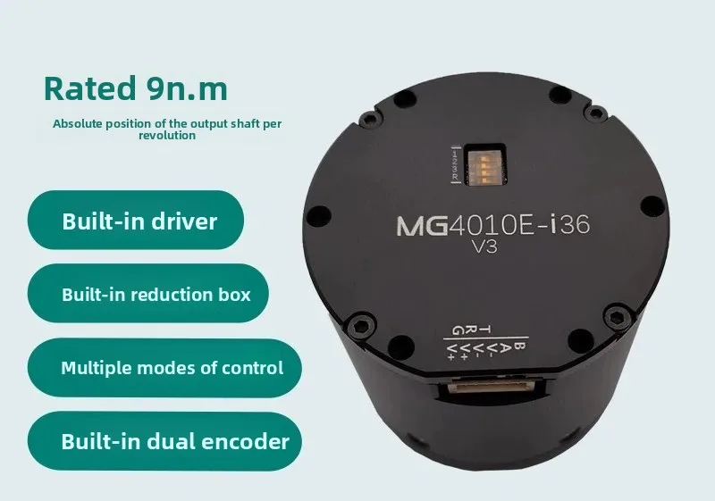 MG4010E-i36 V3 Mini Servo Motor with Dual Encoder & Reduction – for Robotic Arm & Quadruped Robot