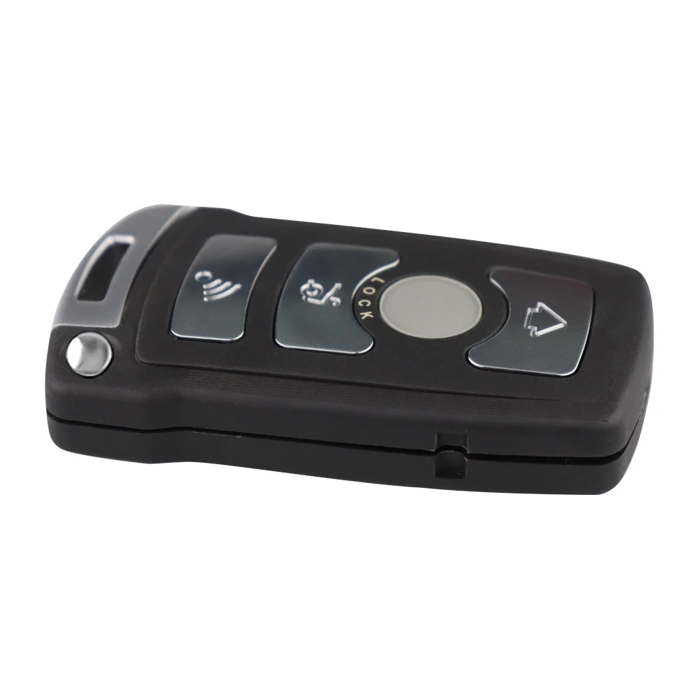 YIQIXIN For BMW 7 Series E65 E66 E67 E68 745i 745Li 750i 750Li 760i Car Key Shell Fob 4 Button Uncut Blade Remote Key Case Cover