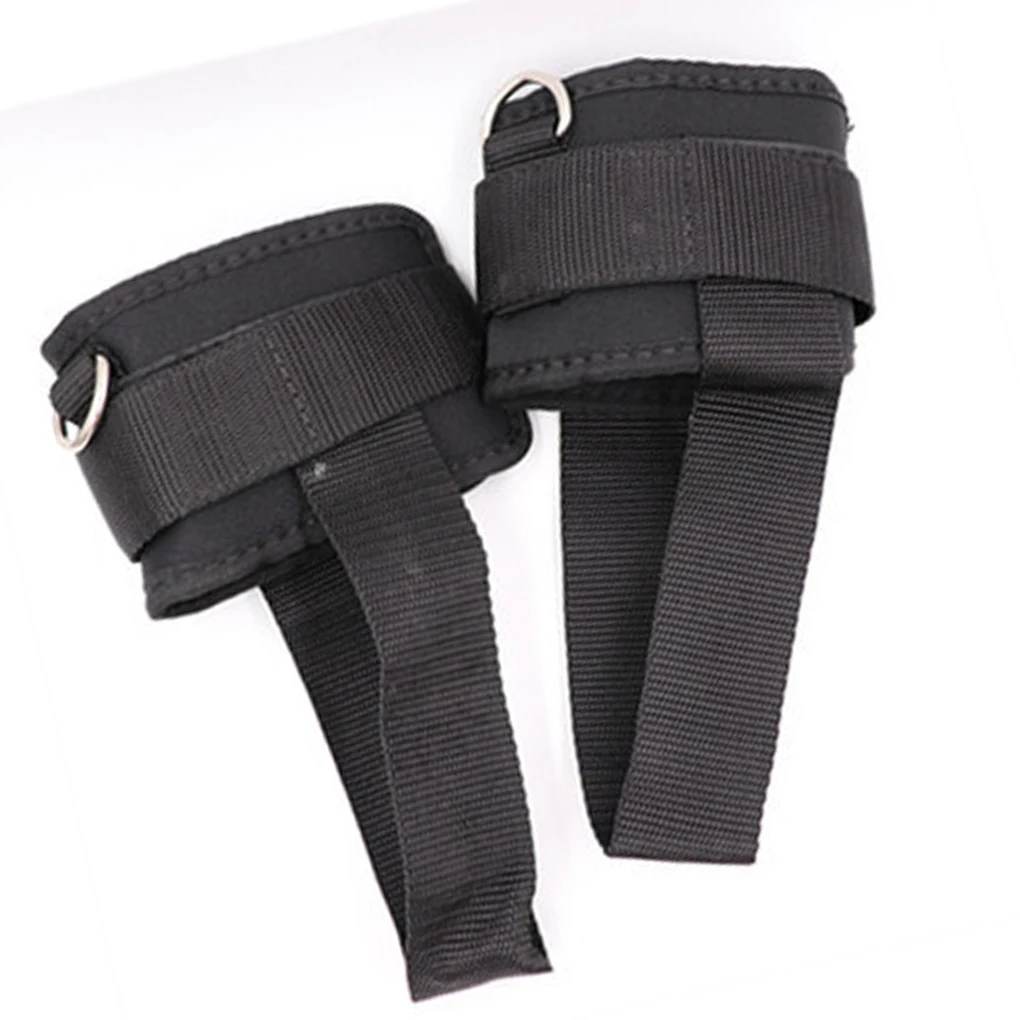 2 Pieces Ankle Straps Adjustable D-Ring Foot Support Cuffs Gym Leg Strength Workouts with Buckle Sports for Cable Machines