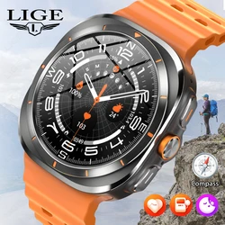 LIGE 2024 Neue Smart Uhr Männer NFC Kompass Bluetooth Anruf Outdoor Sport Uhr Für Xiaomi Huawei AMOLED Display Digitale Smartwatch