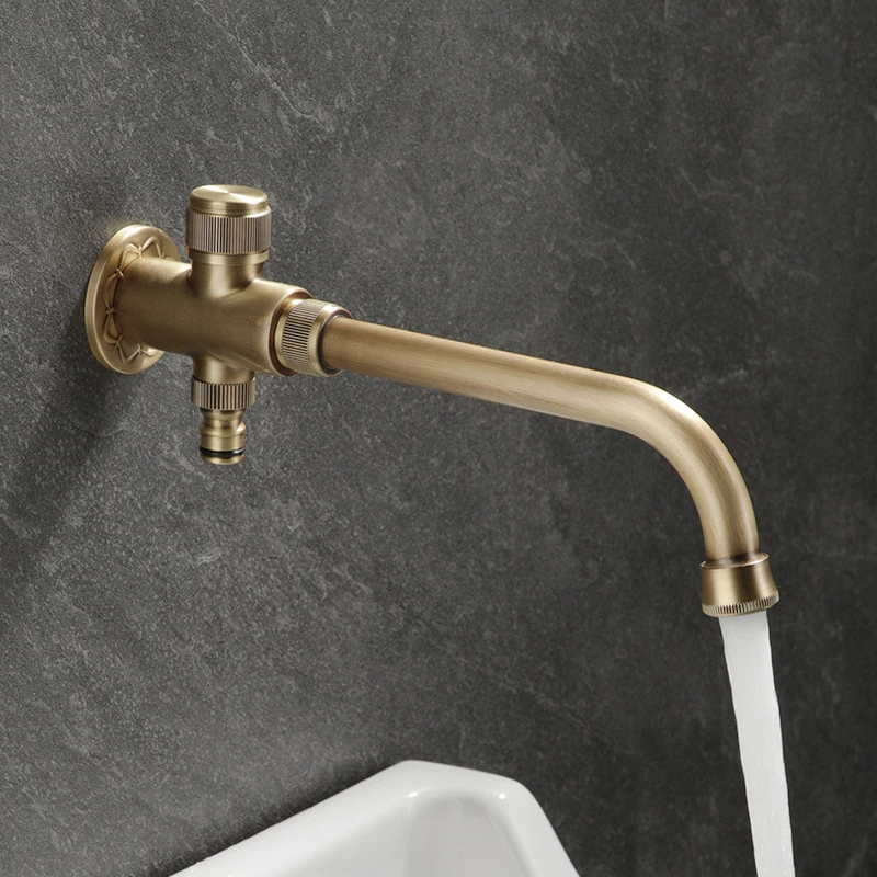 

полностью медный в настенный смеситель для бассейна, двойного назначения, наружный, с одним охлаждением, в стиле ретро, с защитой от замерзания, растрескивание