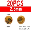 20 piezas marrones D 2o8mm