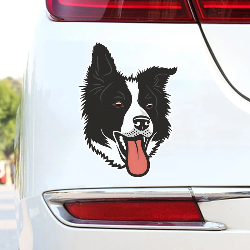 CS12368# Fun Border Collie Sheep Dog Waterproof Vinyl Decal Sticker For Cars Walls Windows, Bumper Sticker External Accessories