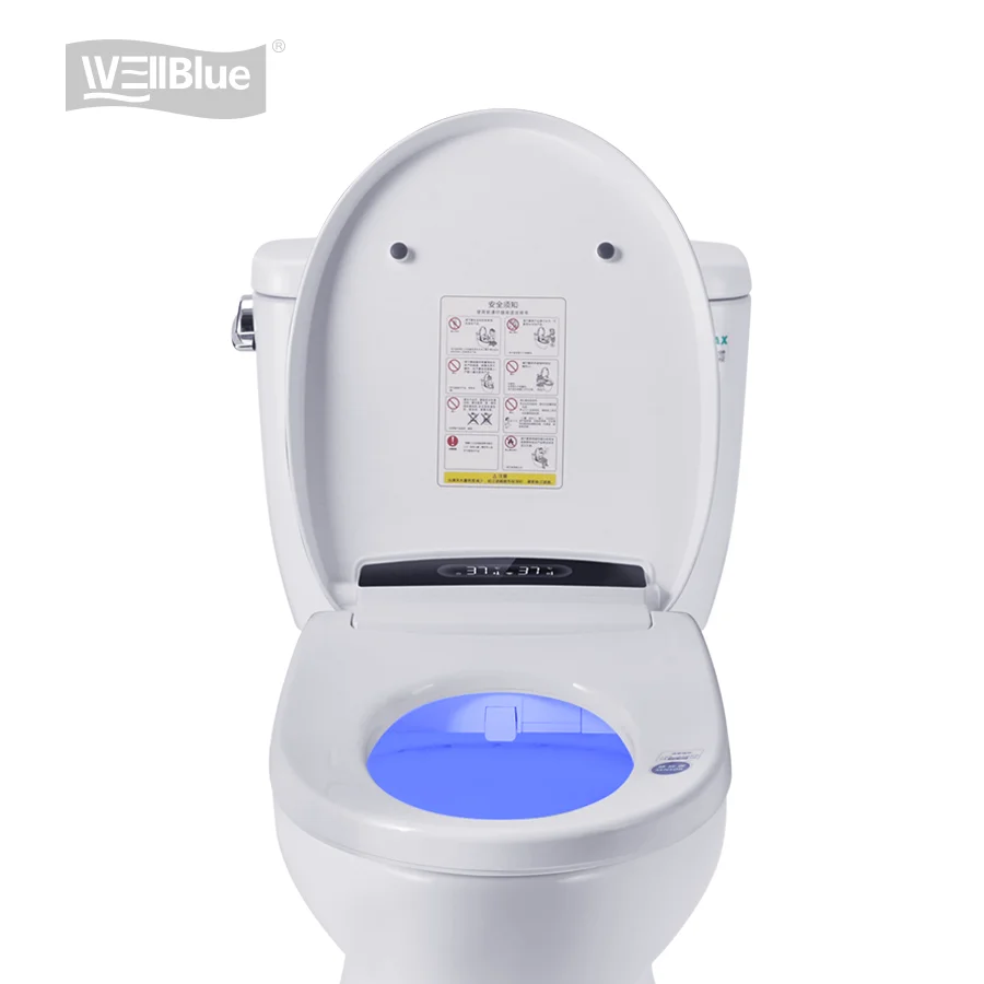 길쭉한 전자식 온수 및 건조기 스마트 비데 고급 화장실 시트 커버