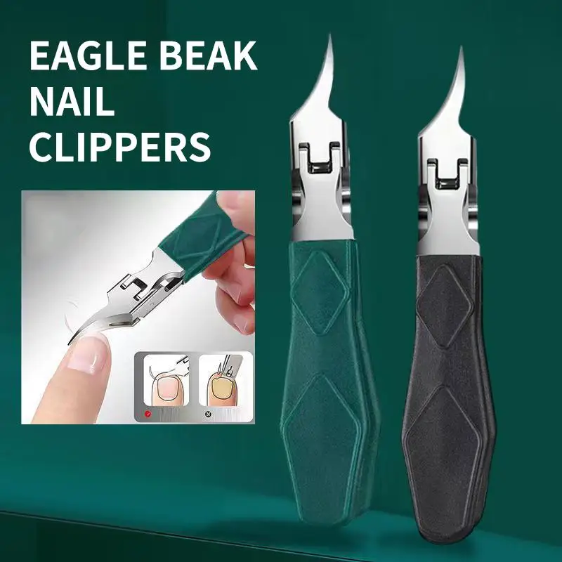 Anti-Splash Slanted Pointed Nail Clipper Ingrown Dead Skin Remover Toenail Fingernail Trimmer Manicure Tools