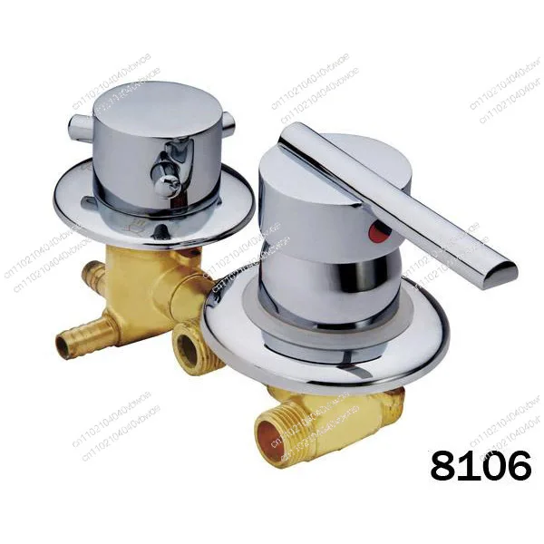 Shower Room Into The Wall Type One-piece Faucet 304 Handwheel Copper Switch Mixing Valve