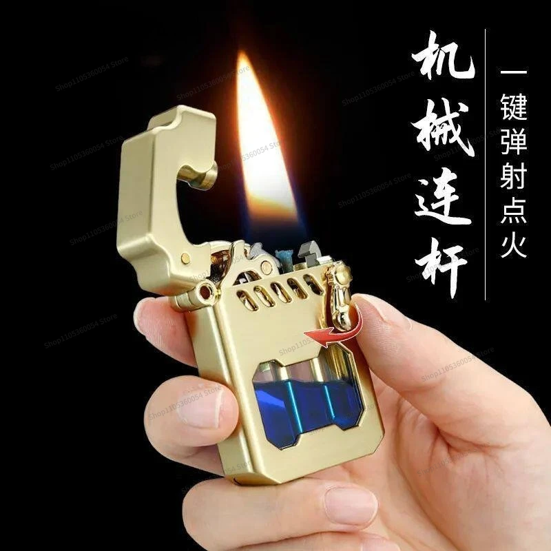For mecha  lighter transparent oil tank rocker arm mechanical ignition