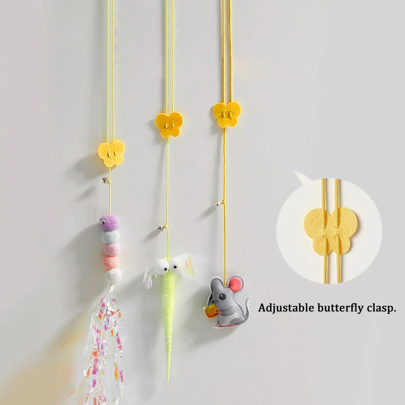 Pet Cat Toys Elasticity Retractable Hanging Door Type Interactive Toy For Kitten Mouse  Catnip Scratch Rope Toy Pet Supplies - Image 4