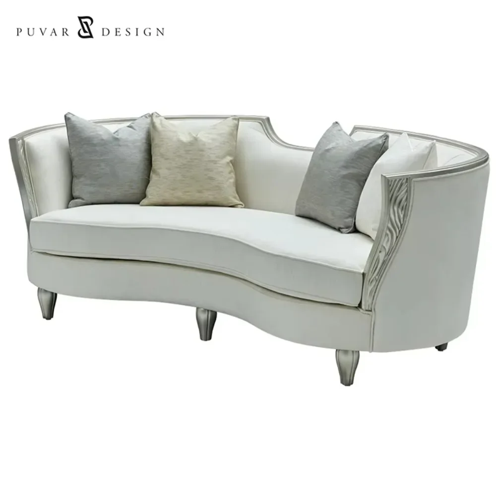 French Living Room Luxury Furniture Hotel Villa High-end Fabric Sectional Sofa Set