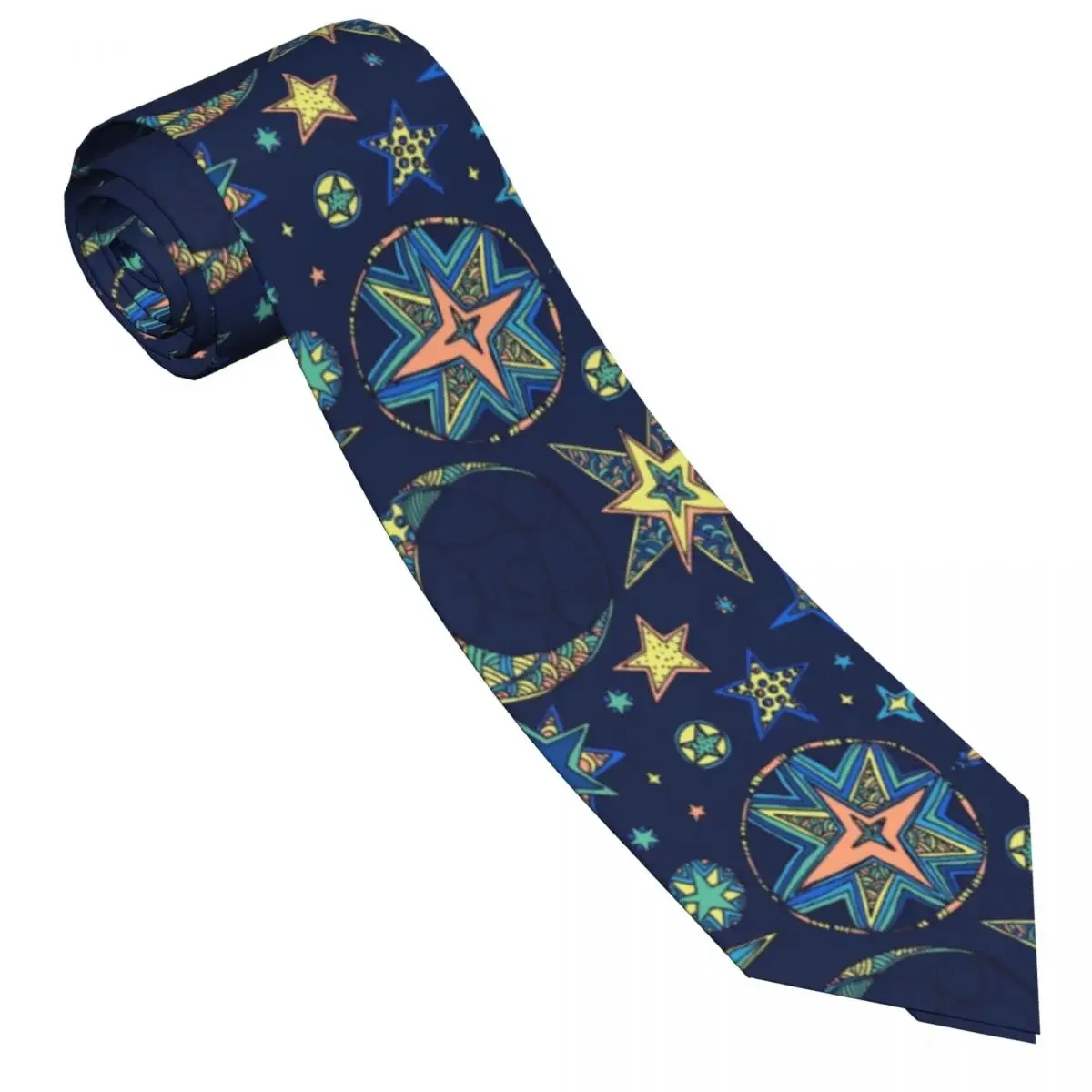 Classic Tie Men Neckties for Wedding Party Business Adult Neck  Casual Fantasy Starry Sky 