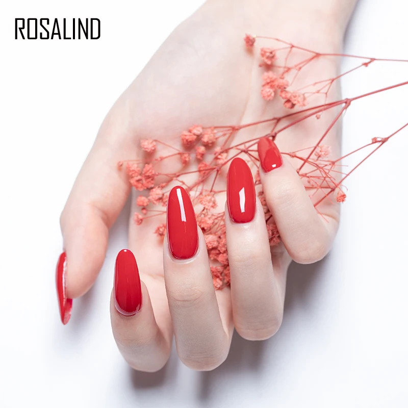 ROSALIND Gel zestaw do polerowania UV Vernis Semi permanentny podkład warstwa wierzchnia 7ML lakier żel do paznokci artystyczny Manicure żel Lak poleruje paznokcie