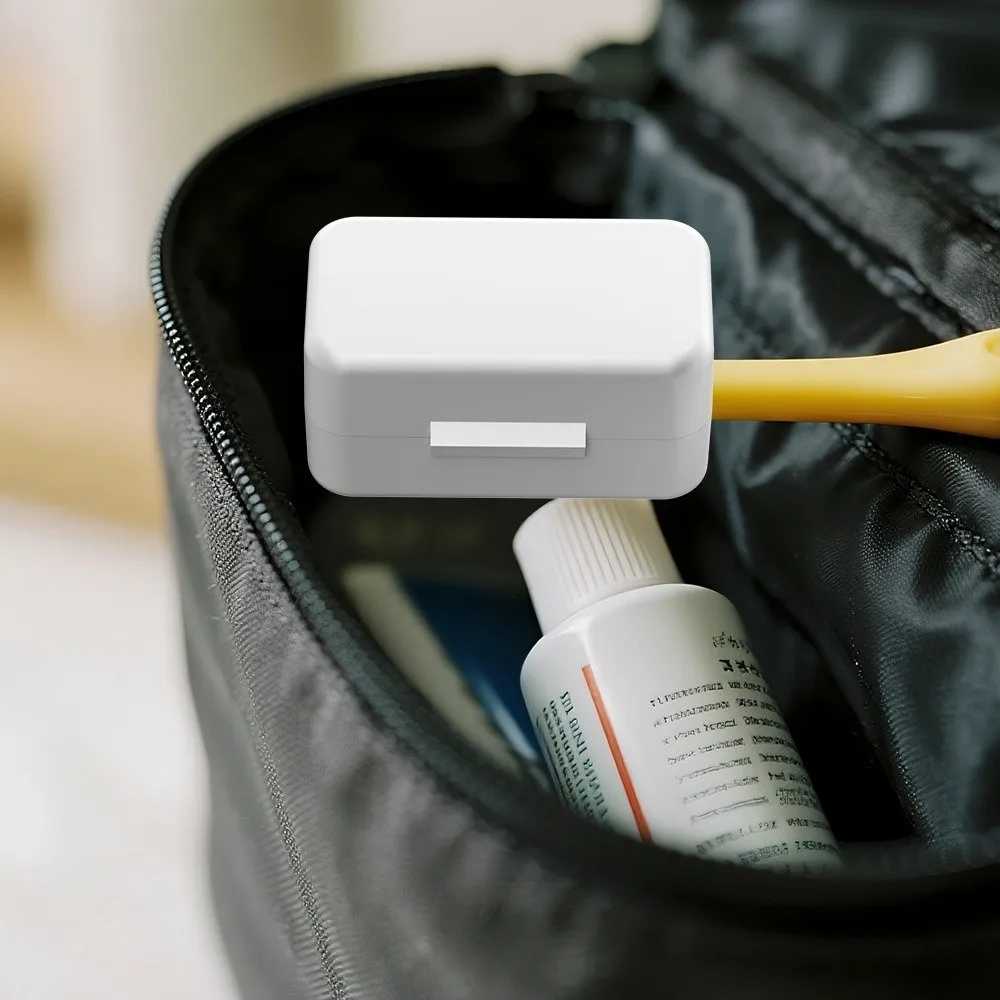Plastic Toothbrush Head Protective Cover Rectangle Solid Color Toothbrush Dust Cap Cover Toothbrush Case Dust Cap for Travel