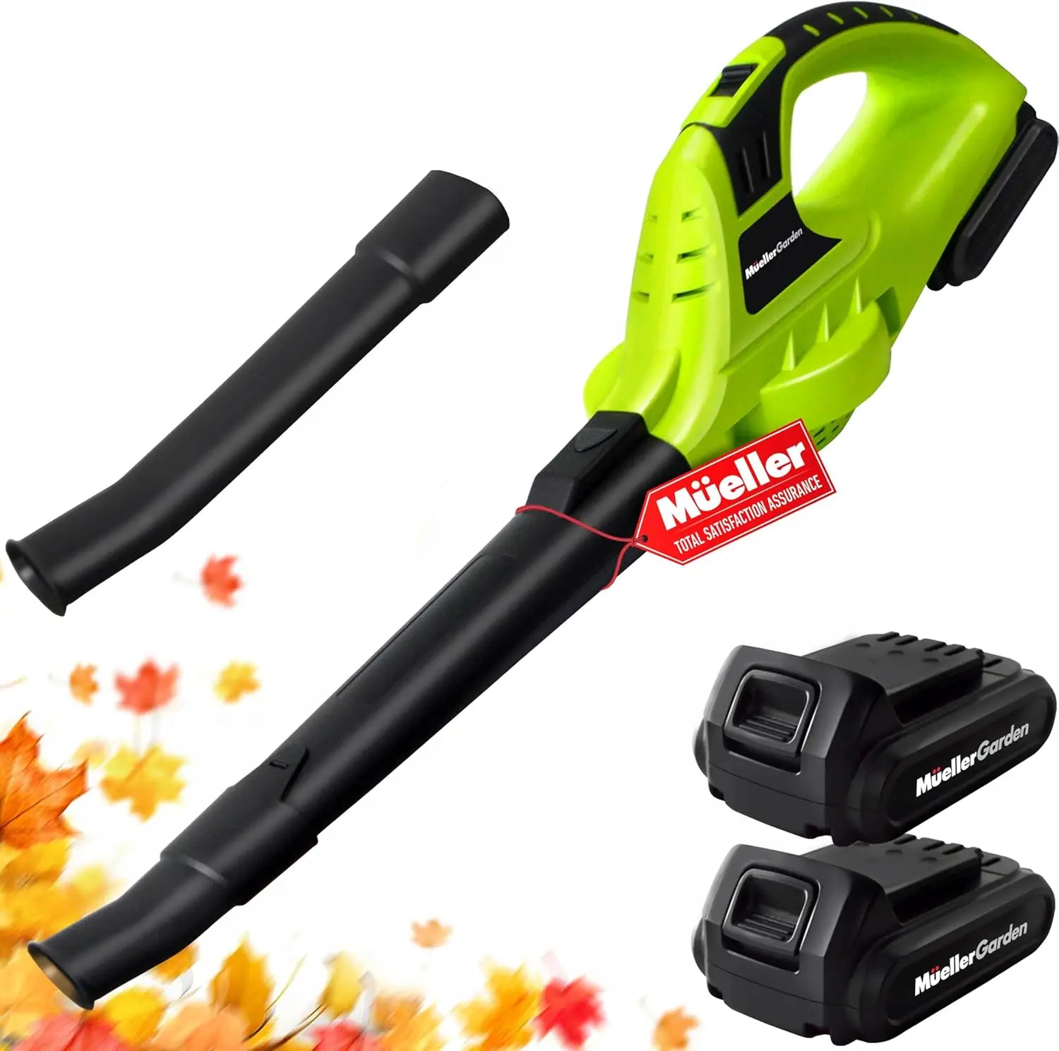 

Cordless Electric Leaf Blower with 2 Batteries, 140 MPH Motor, Lightweight for Lawn and Snow