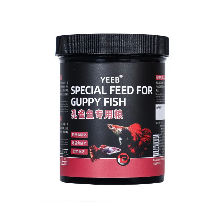 yeeb Guppy Food - Ultra-Floating Micro Pellets for Livebearers, High Protein (50%), 0.5mm Tiny Granules, Digestion-Safe Formula view 5