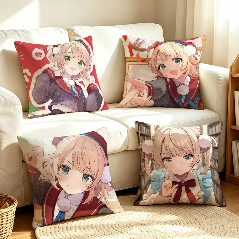 VTuber S-Shigure Ui cushion cover Soft Smooth Pillow Case Hidden Zipper Washable Decorative Couch Office Gift