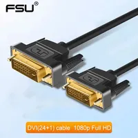 High Speed DVI Cable 1M,1.8M,2M,3M Gold Plated Plug Male-Male DVI TO DVI Cable 1080p for LCD DVD HDTV XBOX