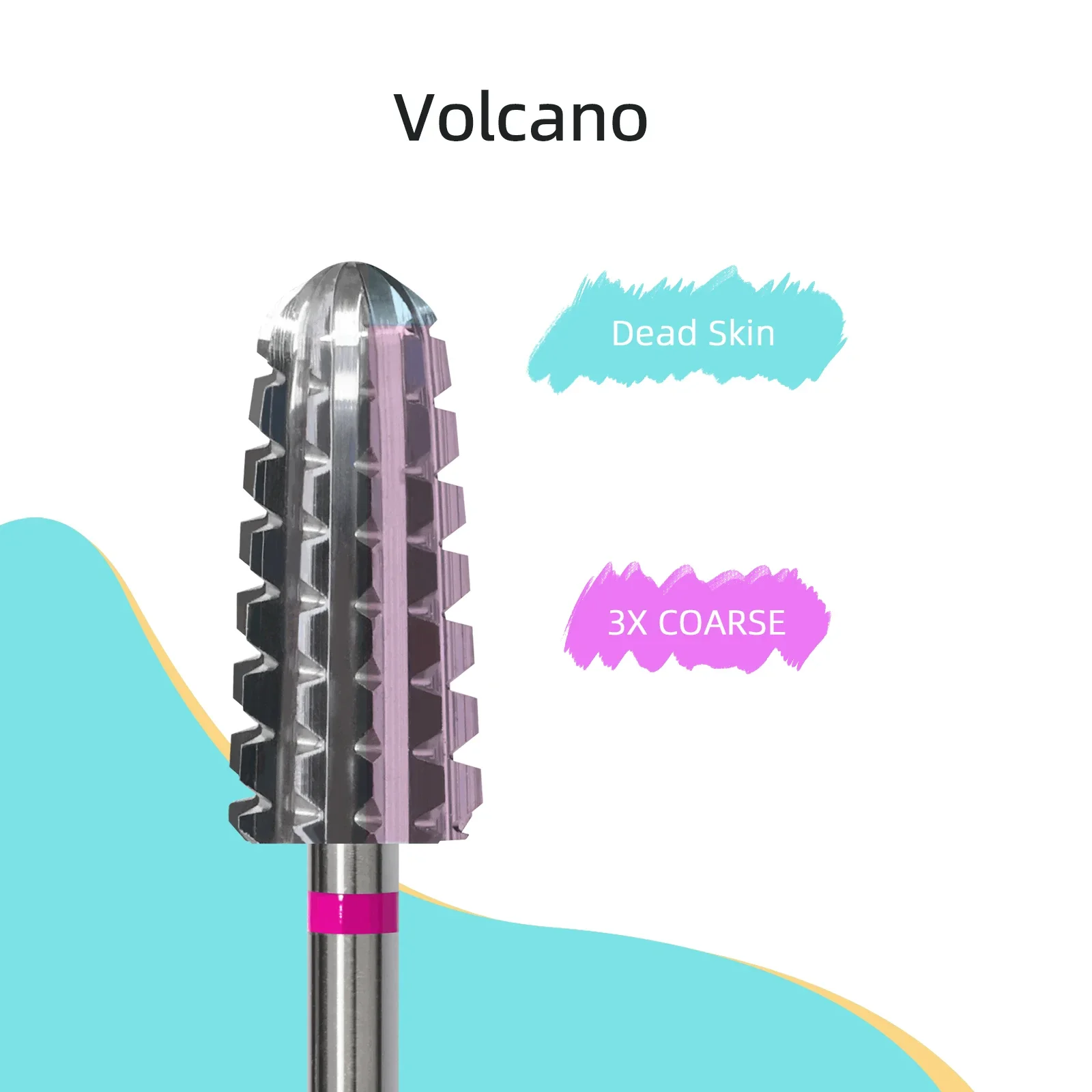 HYTOOS-Forets à ongles en carbure constants ique, foret à ongles conique bidirectionnel professionnel, dissolvant de gel acrylique, outils d'accessoires, N64.3/32