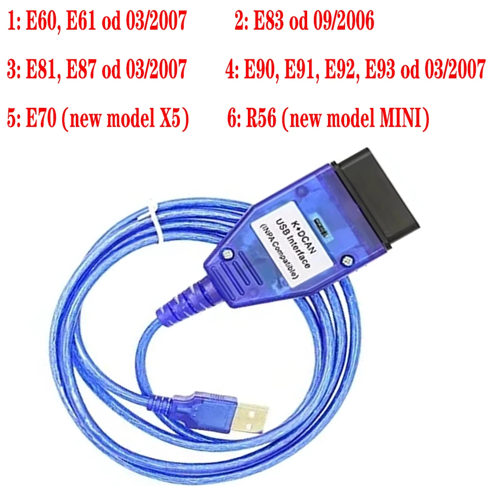 for BMW K+CAN FT232RL for INPA Chip with Switch for BMW 8 pin and With K-LINE Protocol Diagnostic Test Line