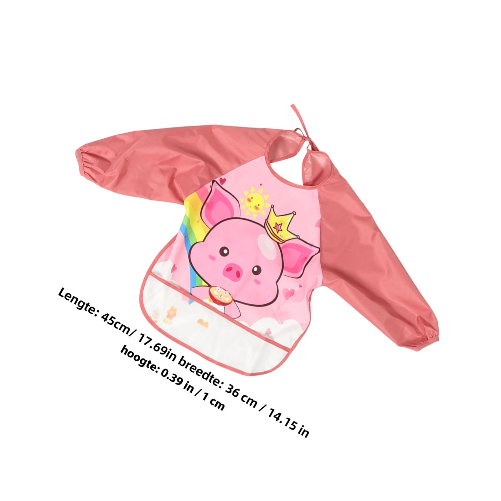 4 قطعة مريلة الطفل طويلة الأكمام مقاوم للماء اللوحة سموك للأطفال 0-2 سنة جيوب وجبة خفيفة تخزين سهلة نظيفة الفن الحرفية ارتداء #5