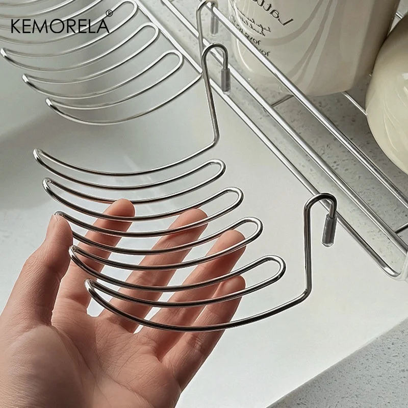 1/2PCS Stainless Steel Drain Basket Expansion Small Hanging Rack Multifunctional Storage Rack Storage Basket Stainless Steel