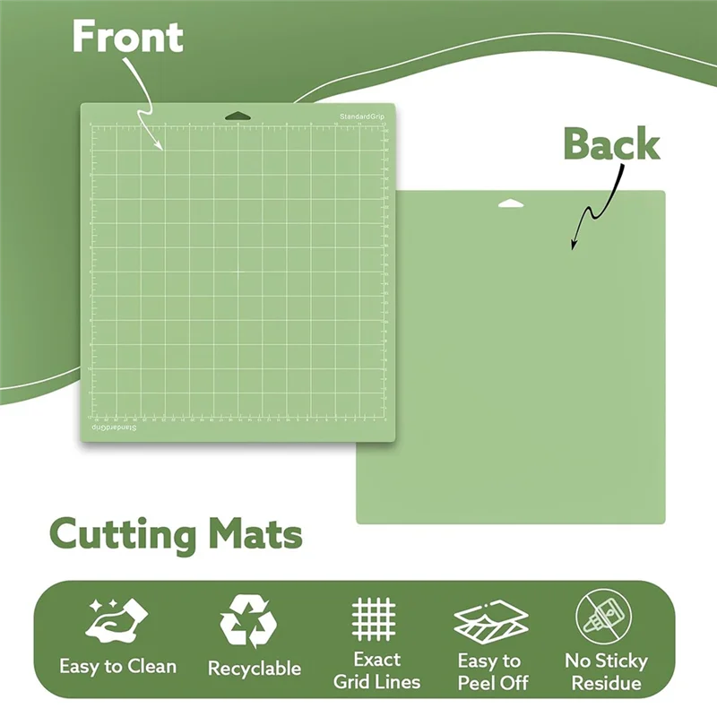 -A89Z 24팩 비닐 매트 다양한 접착 매트 12X12인치(라이트, 스탠다드, 스트롱) 커팅 매트