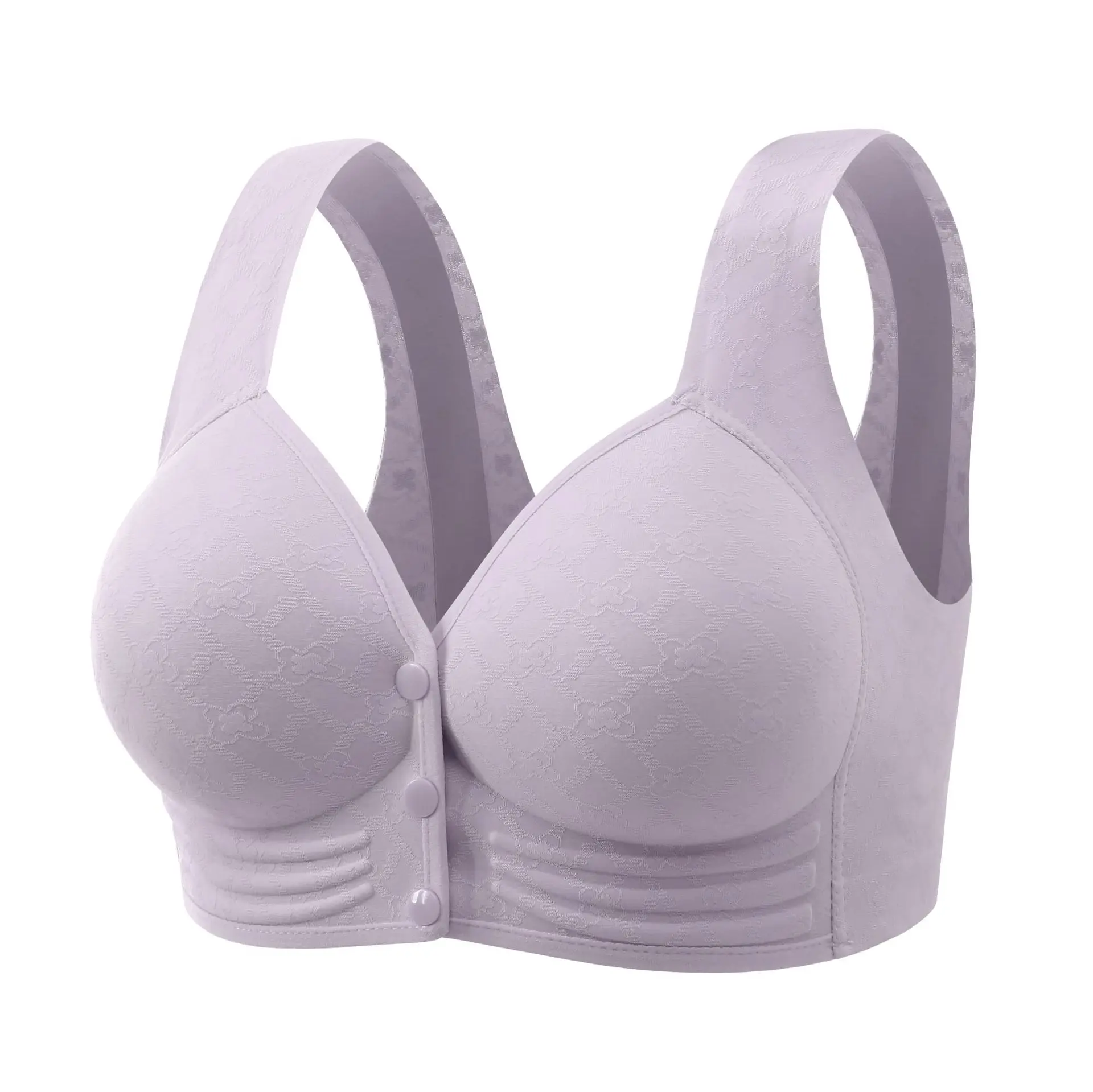 Plus-size Anti‑Exposure Girls Bra Front-closure Women's Bra Anti‑Chafing No Roll‑Up Postpartum Breastfeed Ladies Daily Brassiere