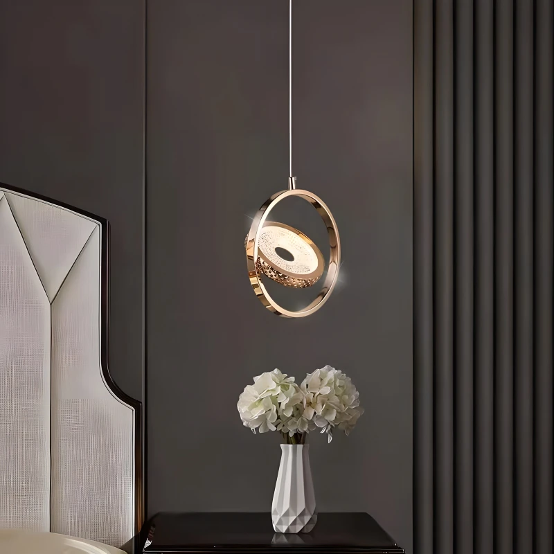 Luxury Small Chandelier Gold Home Decor Nordic Restaurant Bedroom Dining Living Room Bar Hanglamp Long Plate Led Pendant Light image 3