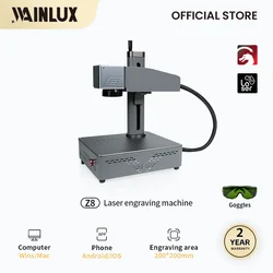 WAINLUX Fiber Laser Marking Machine Tools High Power 20W Business Z8 Industrial Portable Engraver Metal Jewelry Plastic Leather