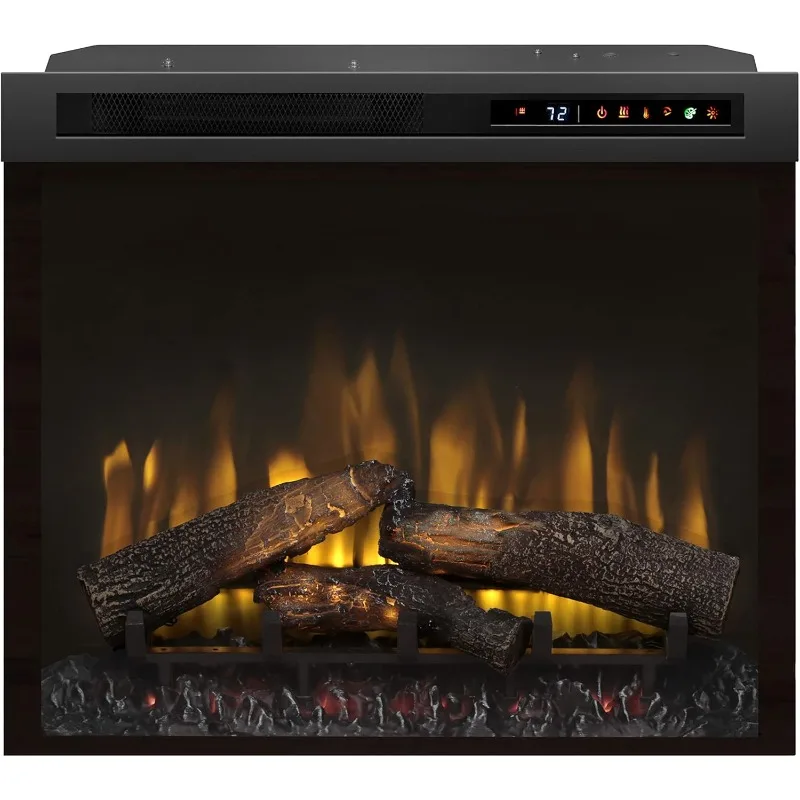 Dimplex 28 Inch Built-in Electric Fireplace - Multi-Fire XHD Firebox with Logs and Realistic Multi-Color Flames |Model: XHD28L