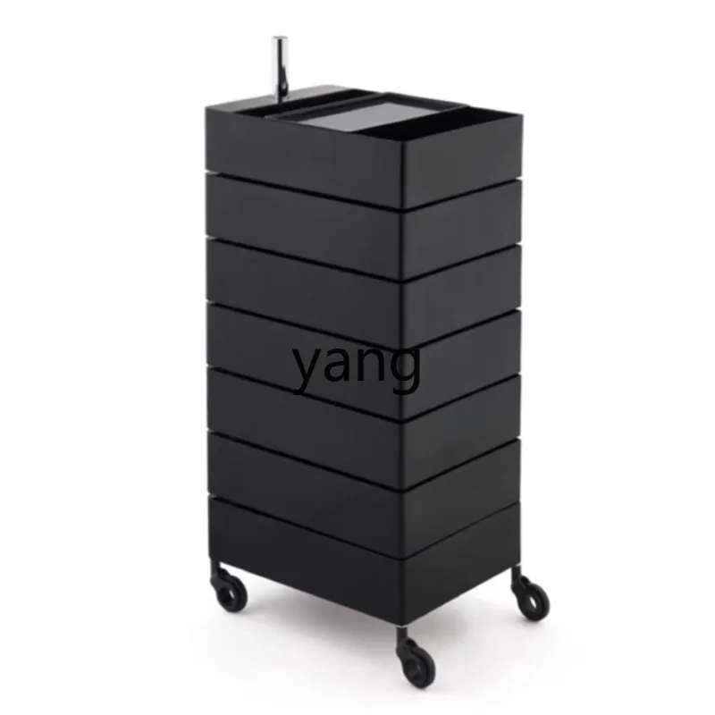 YJQ barber shop beauty cart hair salon bar cart perm and dyeing rack tool cabinet multi-layer storage