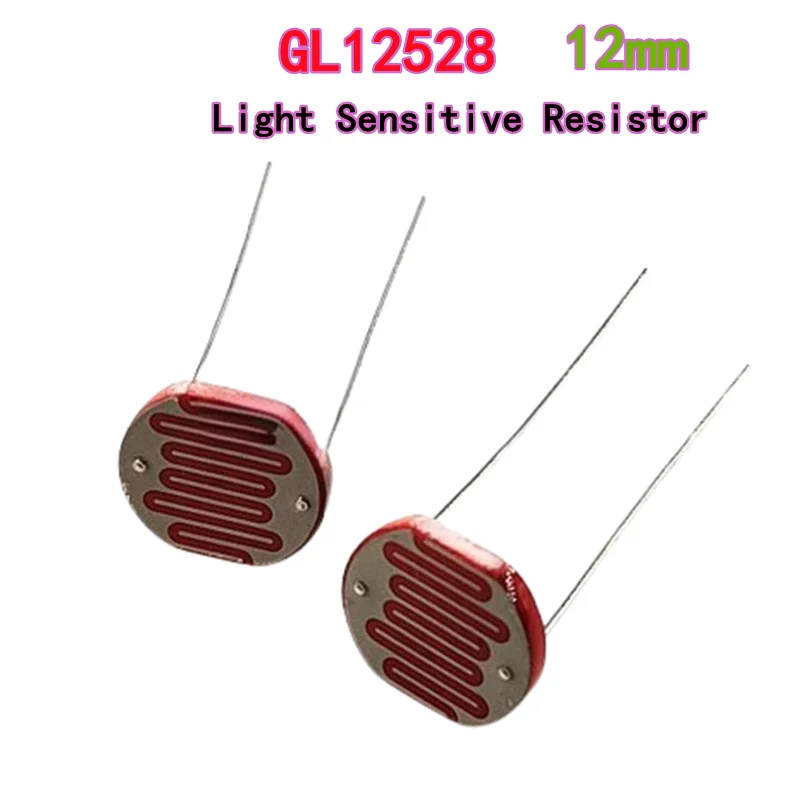 10PCS GL12528 12mm Photoresistor Light Sensitive Resistor 12528 LDR Dependent Resistance Photoelectric Photo Resistor Kit Set