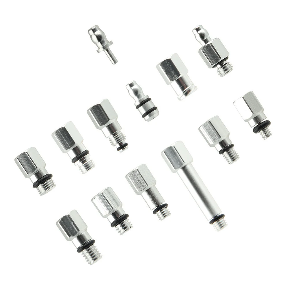 

Aluminium Alloy Connectors 10x6x2cm Bike Hydraulic Tools 13 Pieces Brake Bleed Kit Color Silver For Bike Maintenance