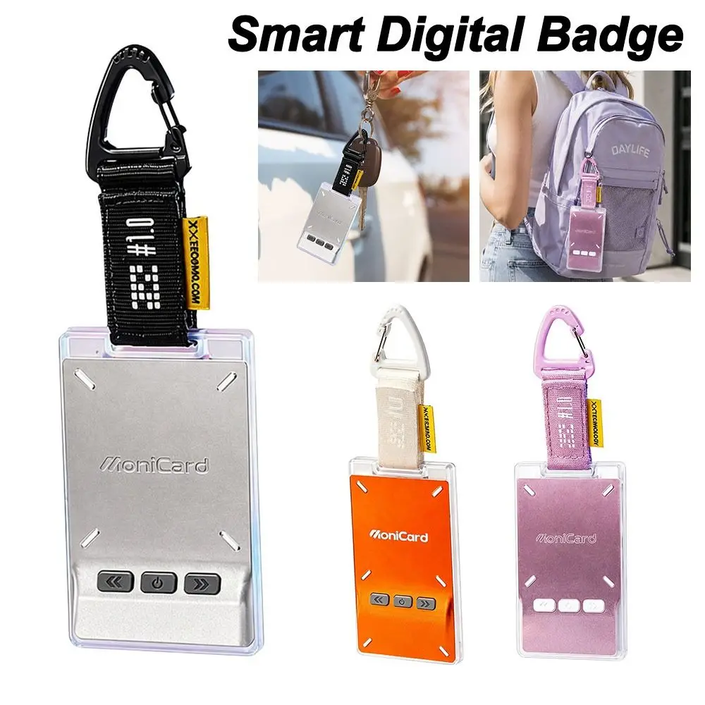 HD Display Magic Card Electronic Pass Badge GIF Screen Desk Display Electronic Pass Badge Rechargeable Smart Digital Badge