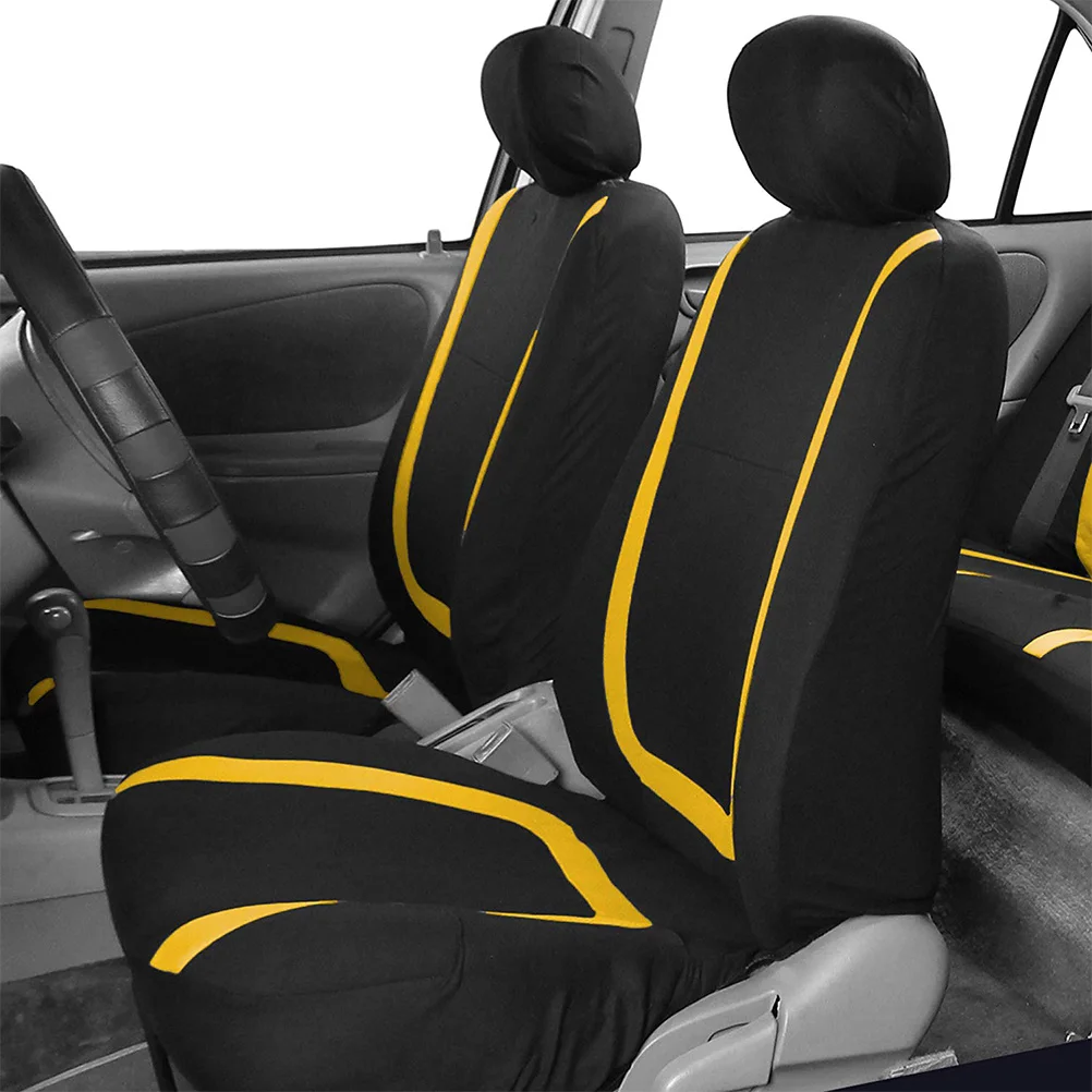 

4Pcs Modern Style Car Seat Cover Universal High Density Fabric Seat Protector for Cars Trucks Suvs Interior Upgrade