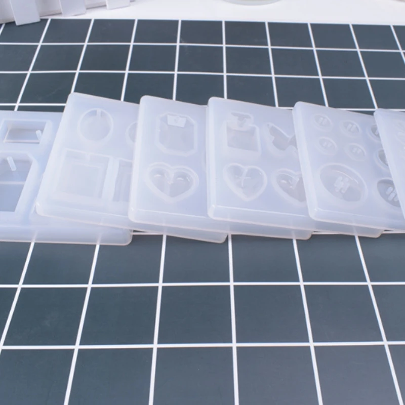 Stampo in silicone liquido con resina UV trasparente per gioielli con ciondolo contagocce in cristallo fai-da-te