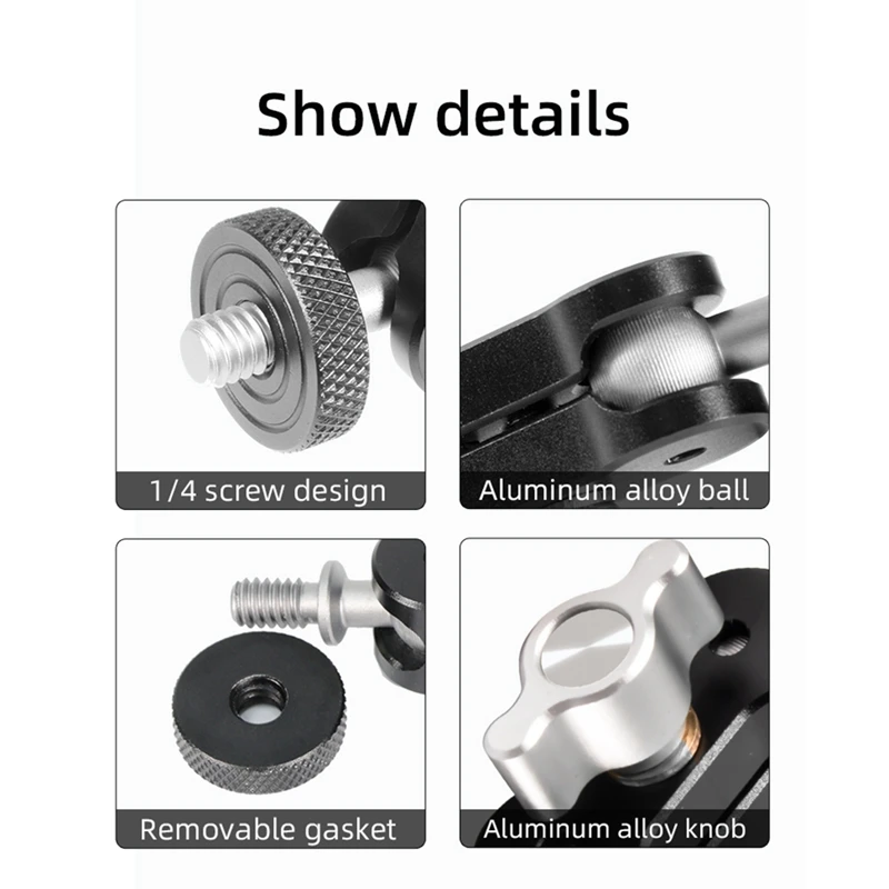 SLR 카메라 매직 핸드 1/4 인터페이스, 휴대폰 사진 필 라이트 브래킷, 범용 조정, 이상한 손, 1 피스