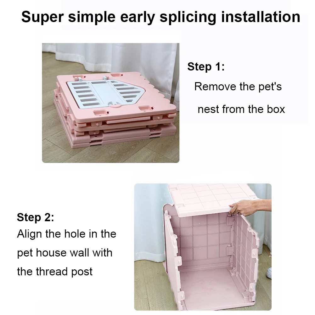 

Plastic Feral Cat Shelter Stackable Pet Shelter for Cats with Escape Door Indoor Cat House for Outdoor Indoor