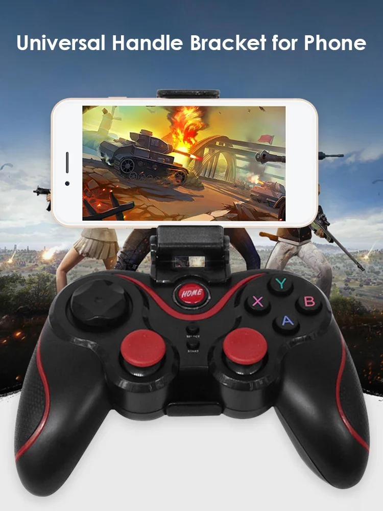 وحدة تحكم لاسلكية غمبد لوحة ألعاب لاسلكية حامل الهاتف المحمول أذرع التحكم في ألعاب الفيديو الهاتف المحمول لعبة الوسادة جبل صالح للهاتف أندرويد IOS