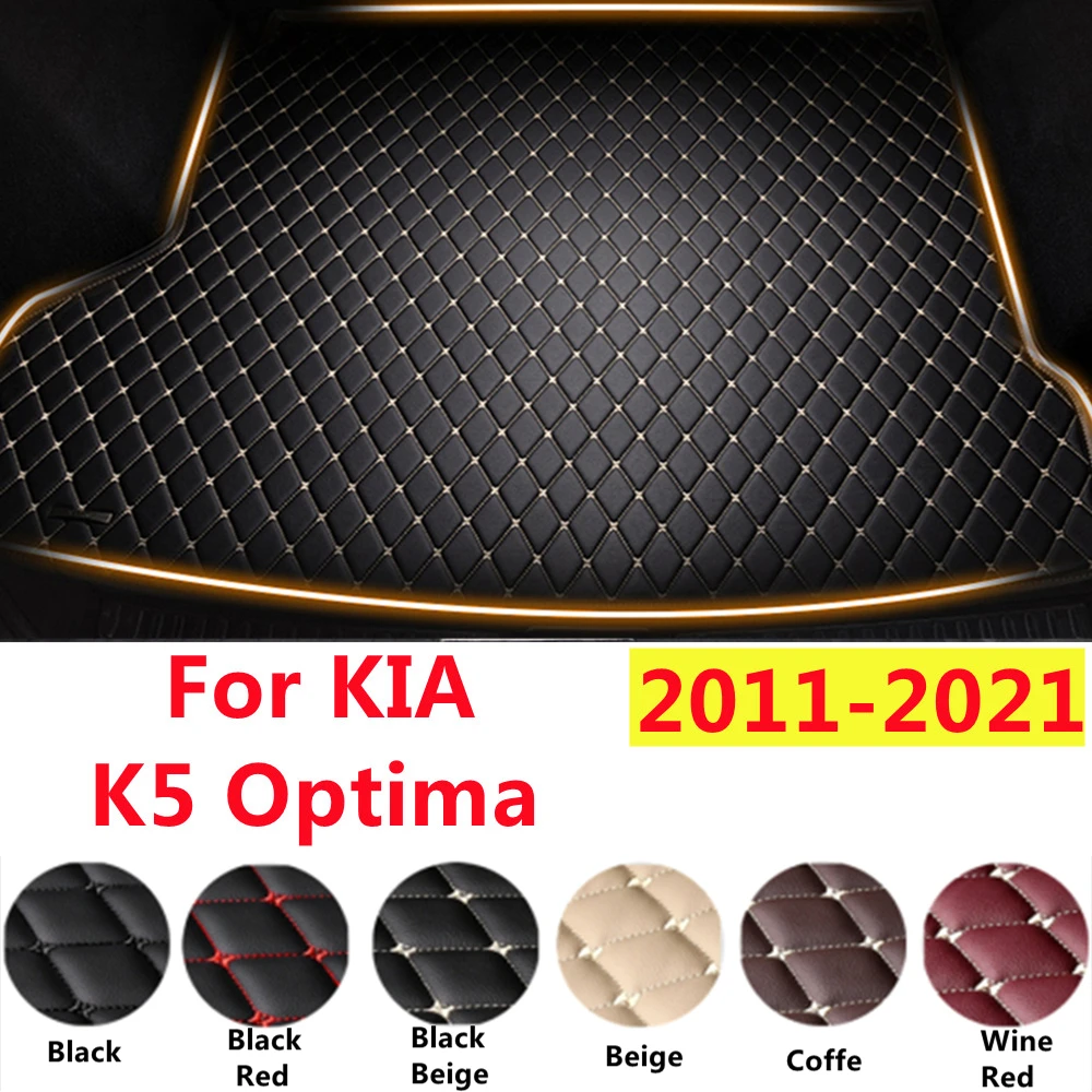 SJ XPE Leather All Weather Custom Fit For KIA K5 Optima 2021 2020 2019 2018 17 2016 Car Trunk Mat Rear Cargo Liner Cover Carpet