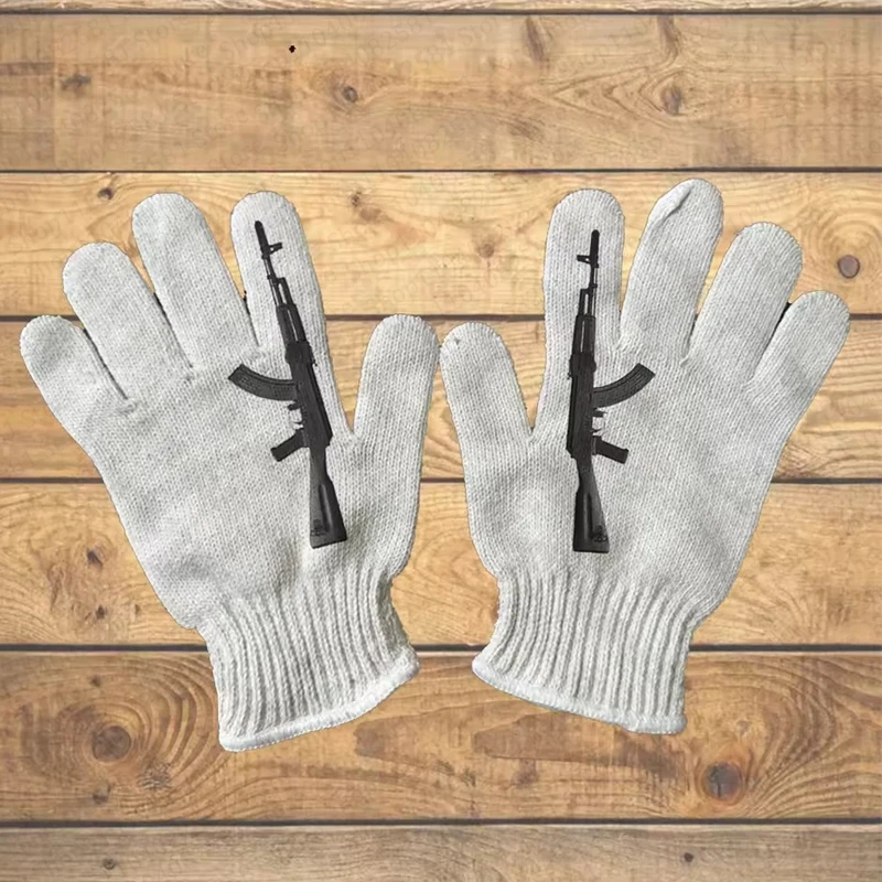 الرجعية الشرير القمامة قفازات مطبوعة 2000s E-Girl نمط قفازات كول بنات بندقية نمط قفازات جماليات Harajuku الهيب هوب الشارع #1